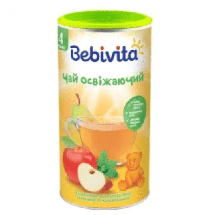 Чай Bebivita Освіжаючий сухий швидкорозчинний для дітей з 4 місяців 200г - image-0